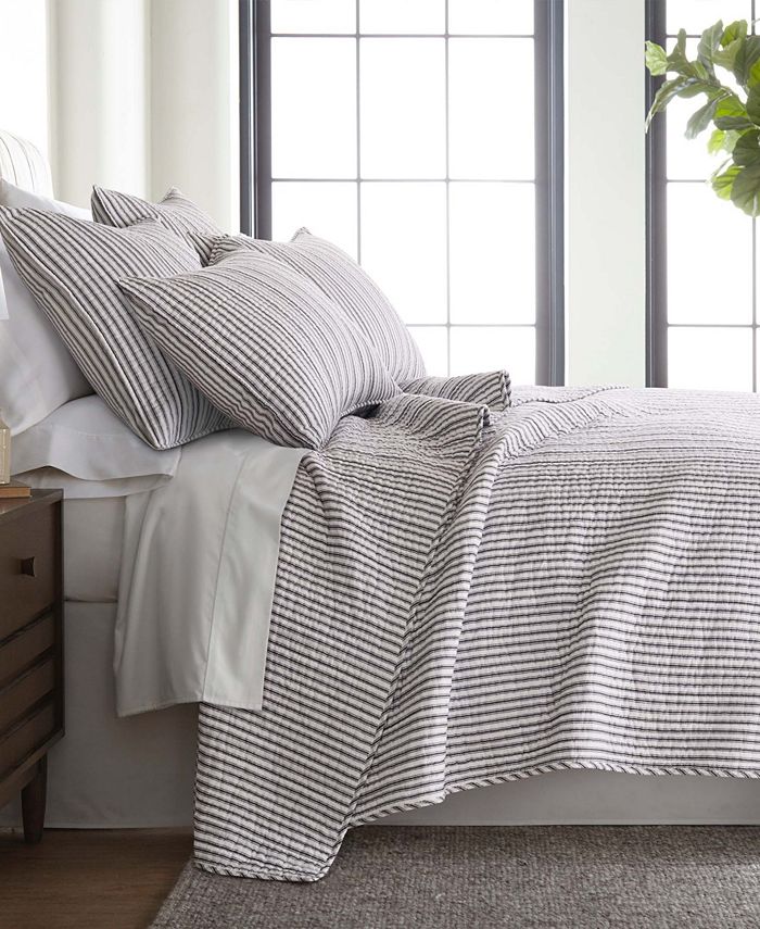 Levtex Home Tobago Stripe Reversible 3 Piece Quilt Set, King/Cal King