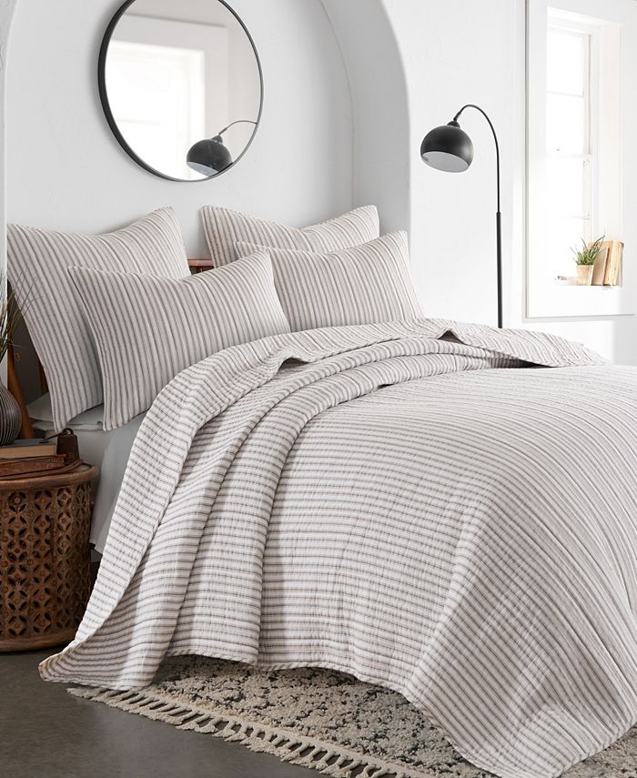 Levtex Tobago Stripe Reversible 3Pc. Quilt Set, King/California King