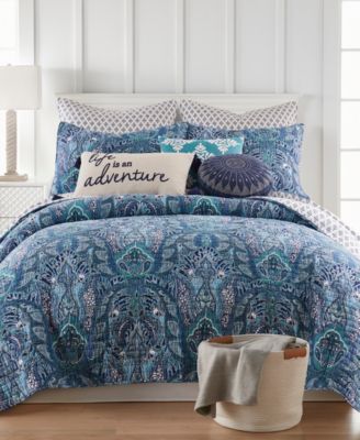 Levtex Home Bellamy Reversible Quilt Set Collection In Teal