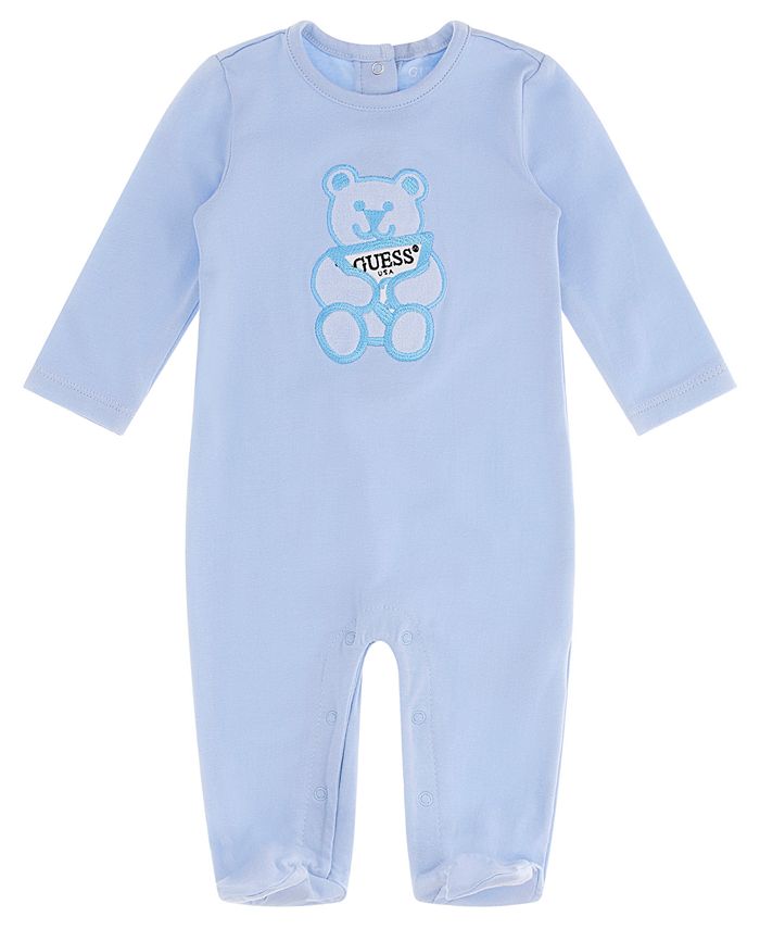 GUESS Baby Boys or Baby Girls Footed One Piece with Embroidered Logo ...