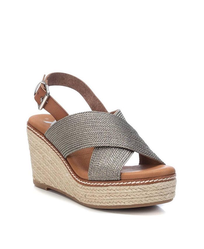 XTI Women's Jute Wedge Sandals By 4236602 Grey Macy's