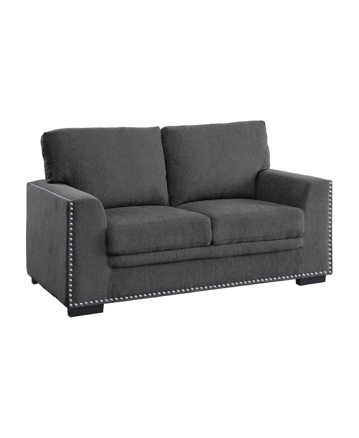 Homelegance White Label Dickinson 62" Love Seat In Charcoal