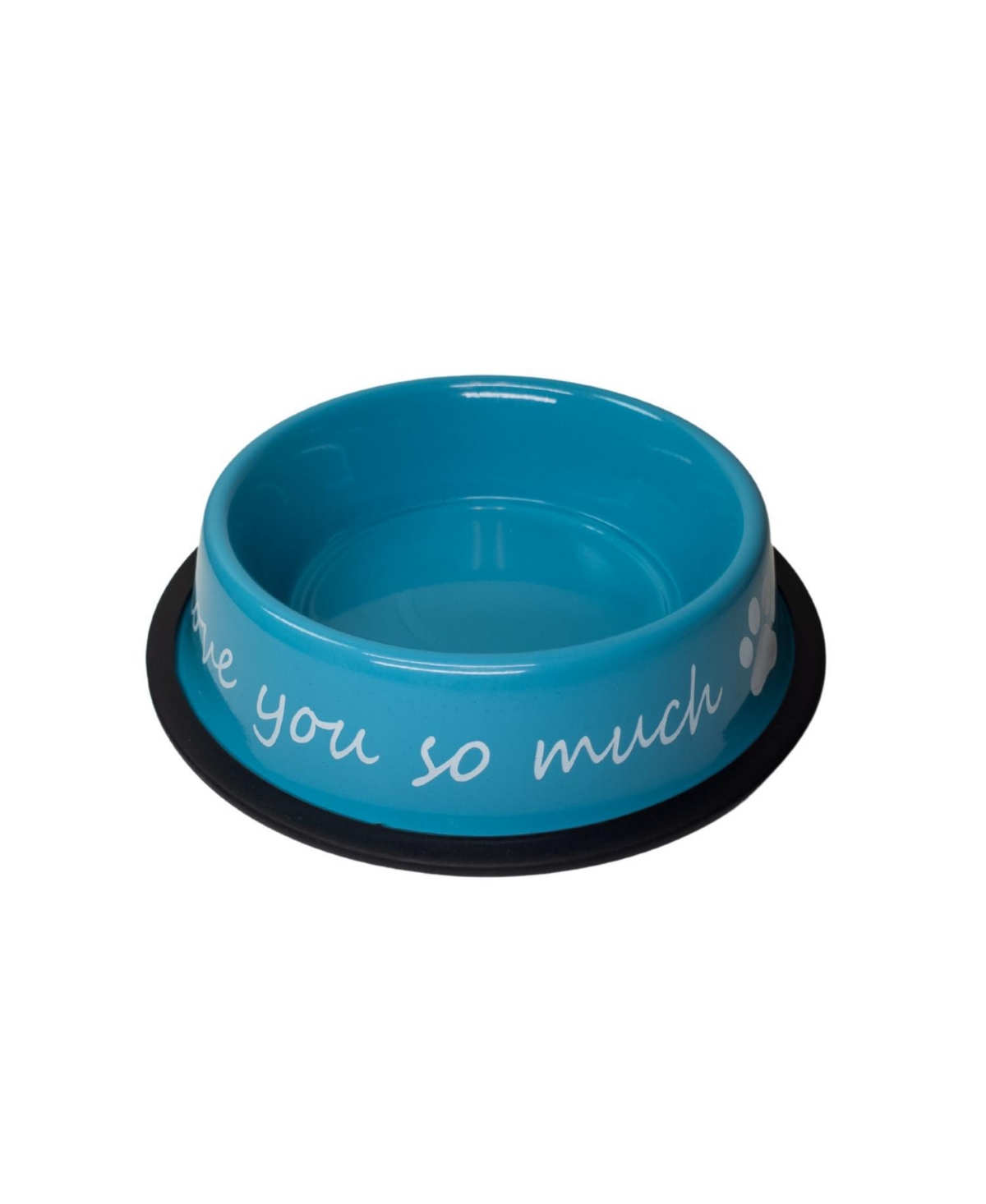 I Love You So Much Stainless Steel Dog Bowl Blue (24oz) - Blue