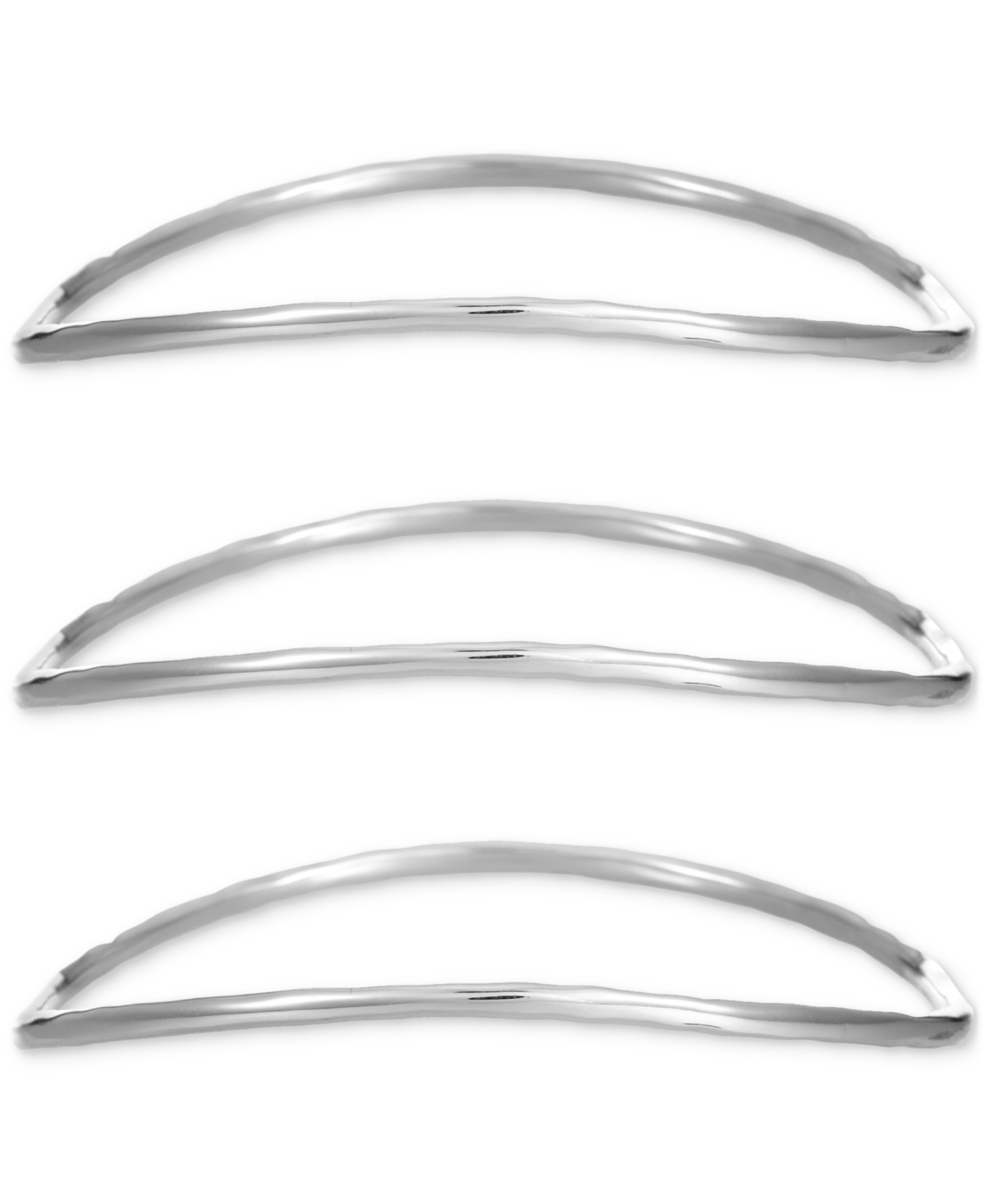 Silver-Tone 3-Pc. Set Twist Bangle Bracelets, Created for Macy's - Silver