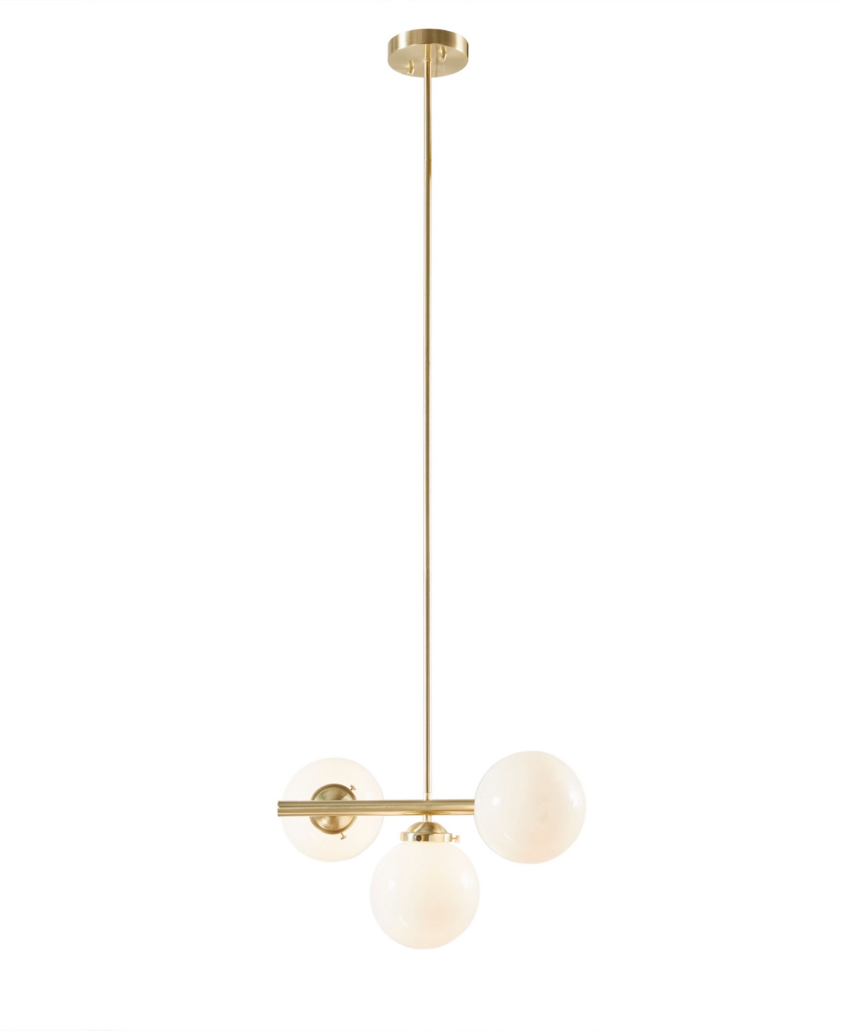 Ink+ivy Aurelia 3-light Chandelier With Frosted Glass Globe Bulbs In Gold