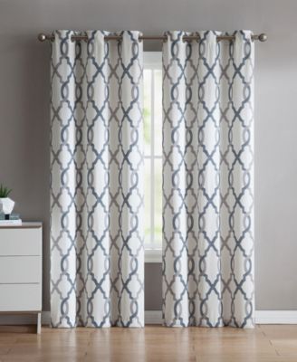 Vcny Home Caldwell Trellis Grommet 2 Piece Curtain Panel Sets