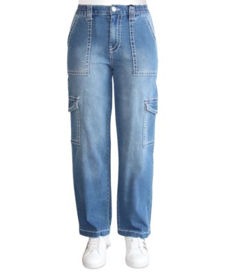 Almost Famous - Juniors' High-Rise Heavy Stitch Cargo Jeans