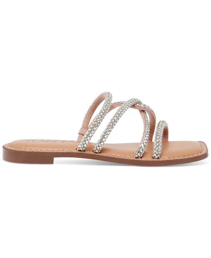 Wild Pair Gabryell Embellished Slip-On Flat Sandals, Created for Macy's ...