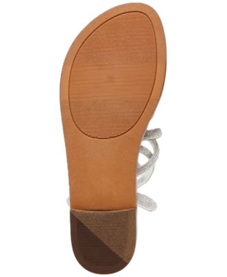 Gennifer Lace-Up Ankle-Tie Flat Sandals