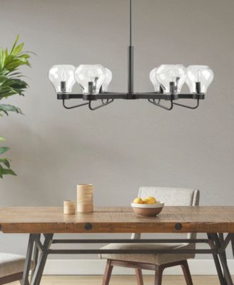 Bowl Shaped Glass Shades Devon 6-Light Chandelier