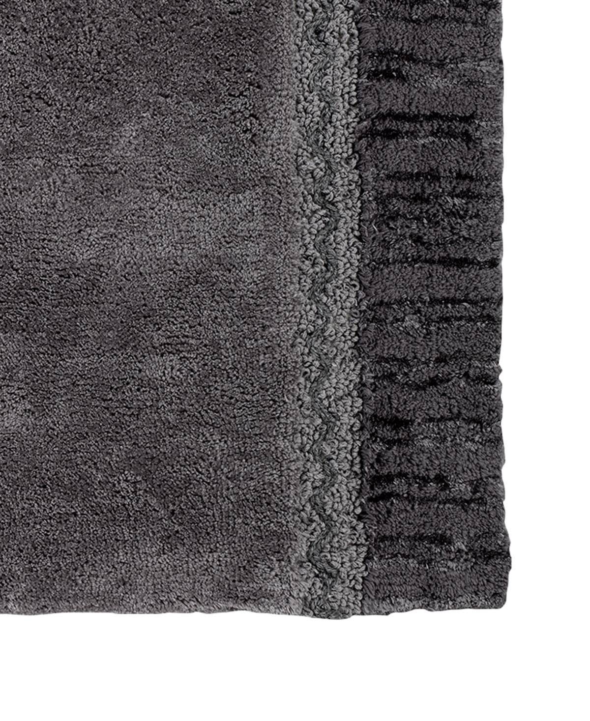 Avanti Braided Medallion Colorblocked Bath Rug, 20" X 30" In Gray