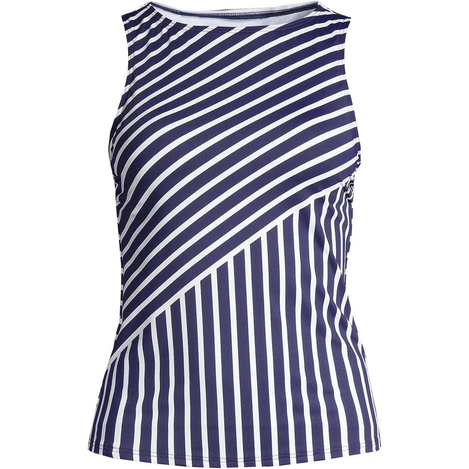 Women's DDD-Cup Chlorine Resistant High Neck UPF 50 Modest Tankini Swimsuit Top