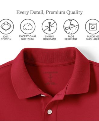 Boys Short Sleeve Interlock Polo Shirt