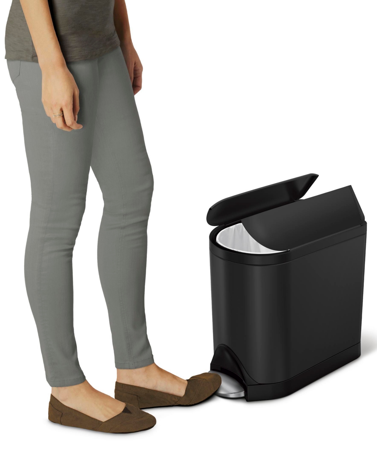 Shop Simplehuman 10 Litre Butterfly Step Can In Matte Black