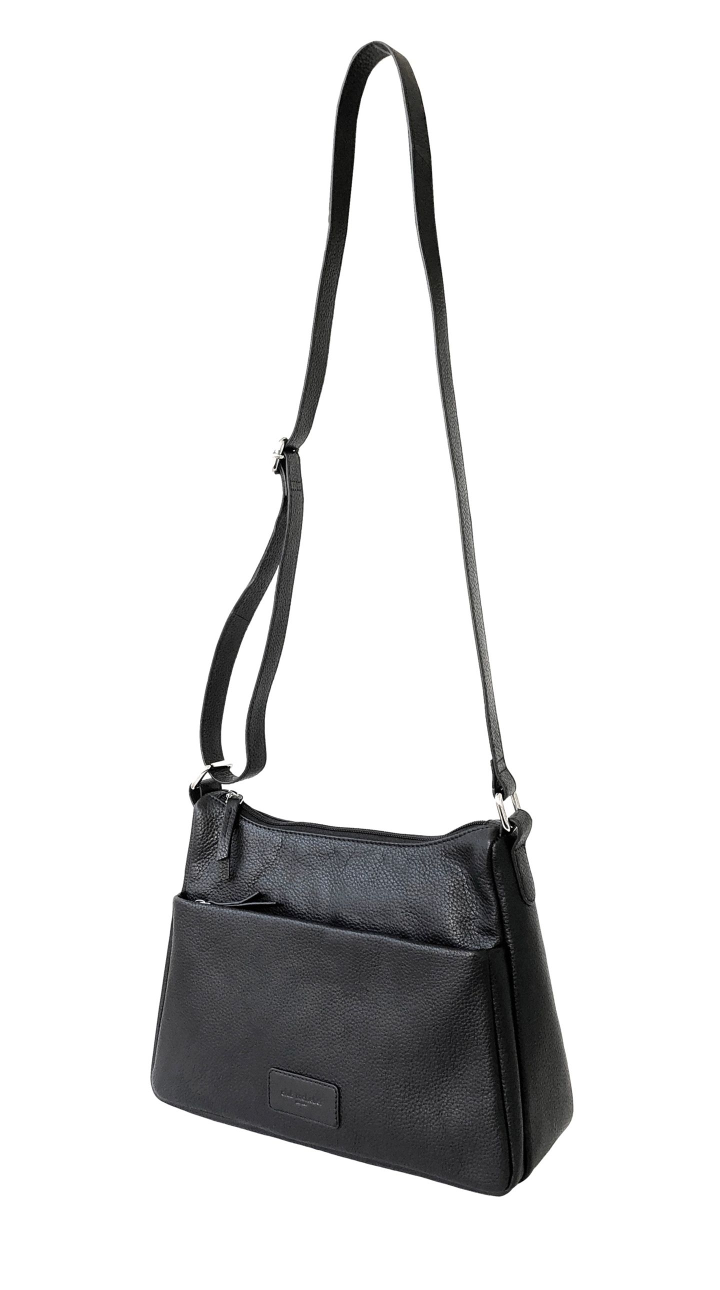 Женская сумка Club Rochelier Ladies Leather Medium Multi Zip Crossbody, цвет: Чёрный — фото 3