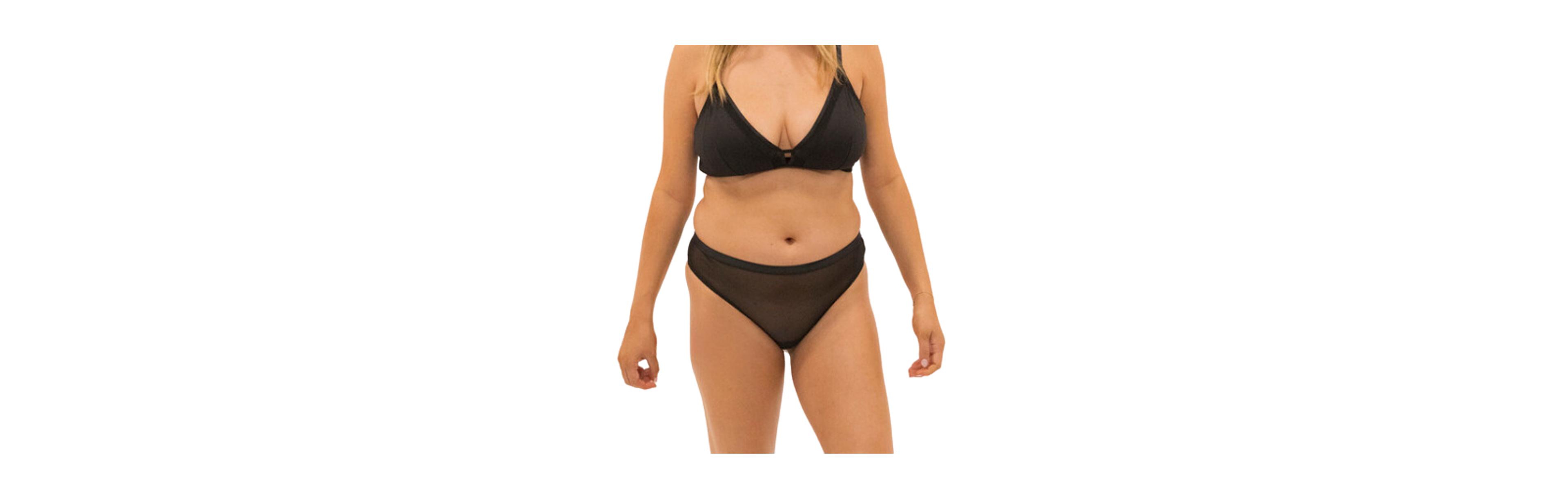 Naked Rebellion Plus Nude Shade Mesh Sheer Stretch Thong