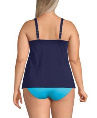Plus Size Tulip Hem Tankini Top