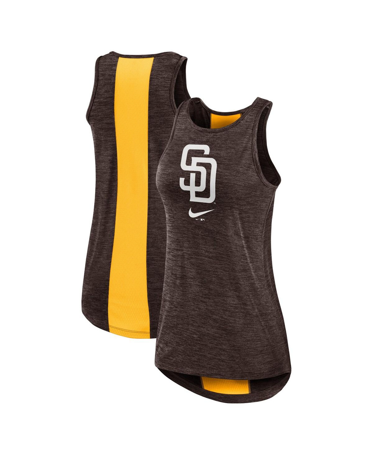 Women's Nike Brown San Diego Padres Right Mix High Neck Tank Top - Brown