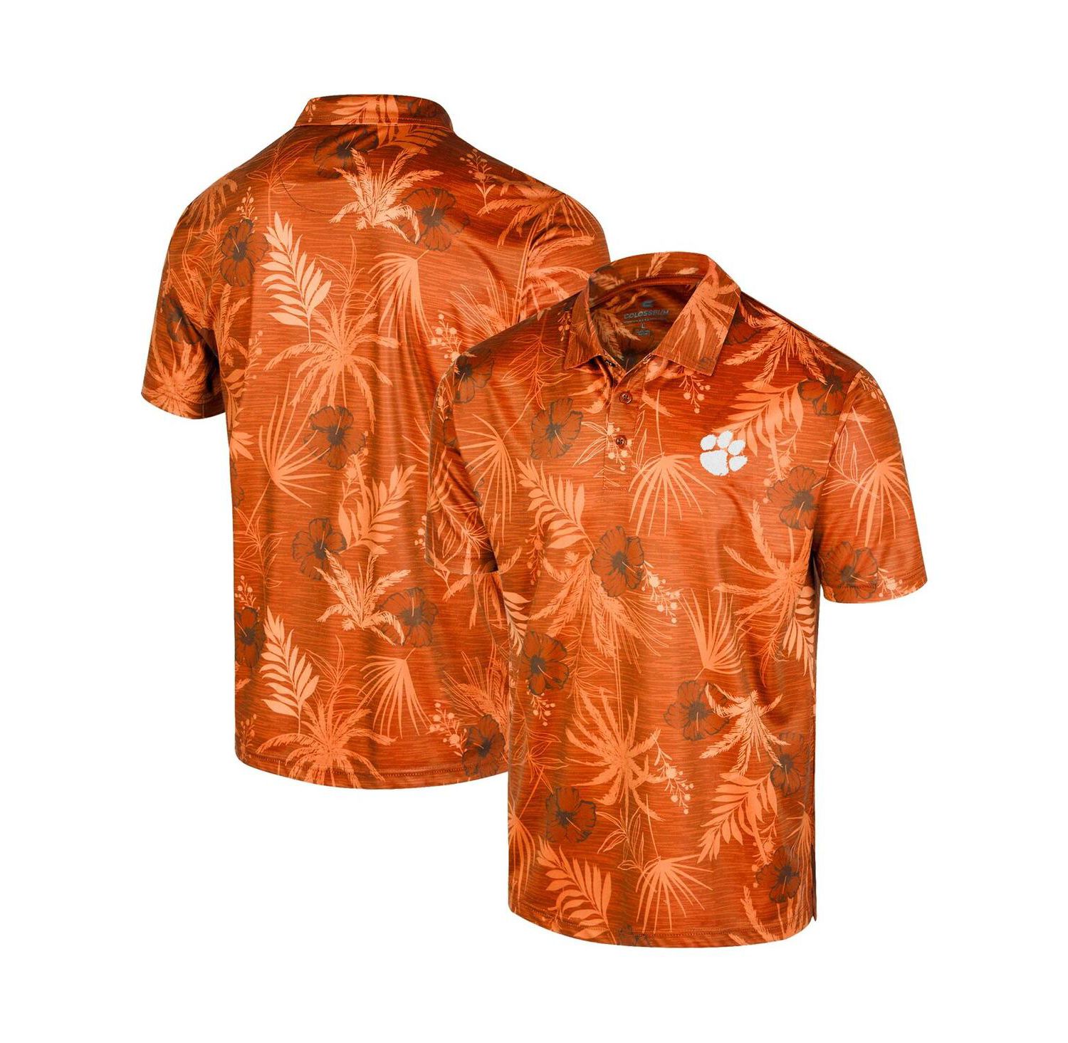 Men's Orange Clemson Tigers Palms Team Polo Shirt