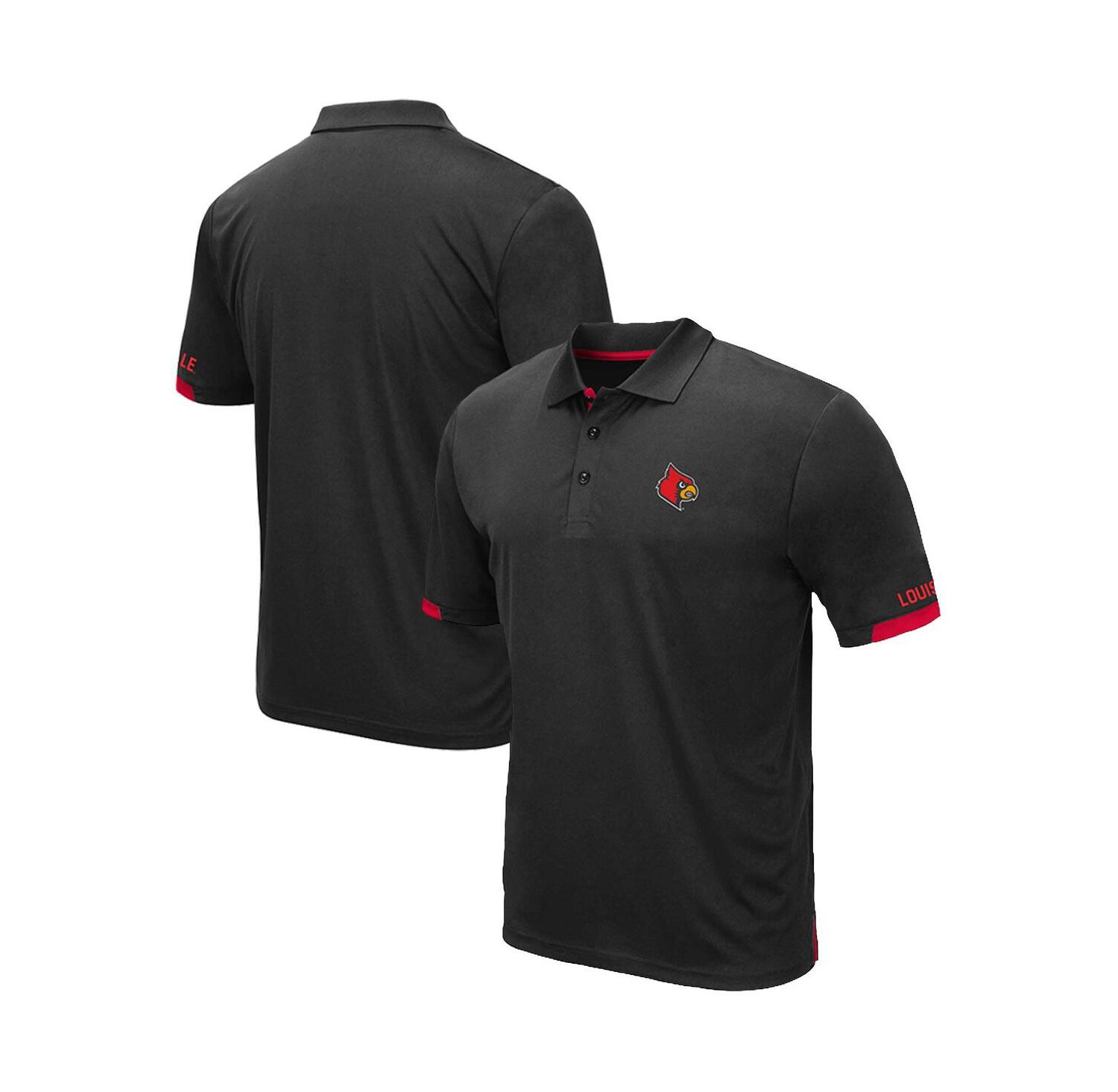 Men's Black Louisville Cardinals Big and Tall Santry Polo Shirt