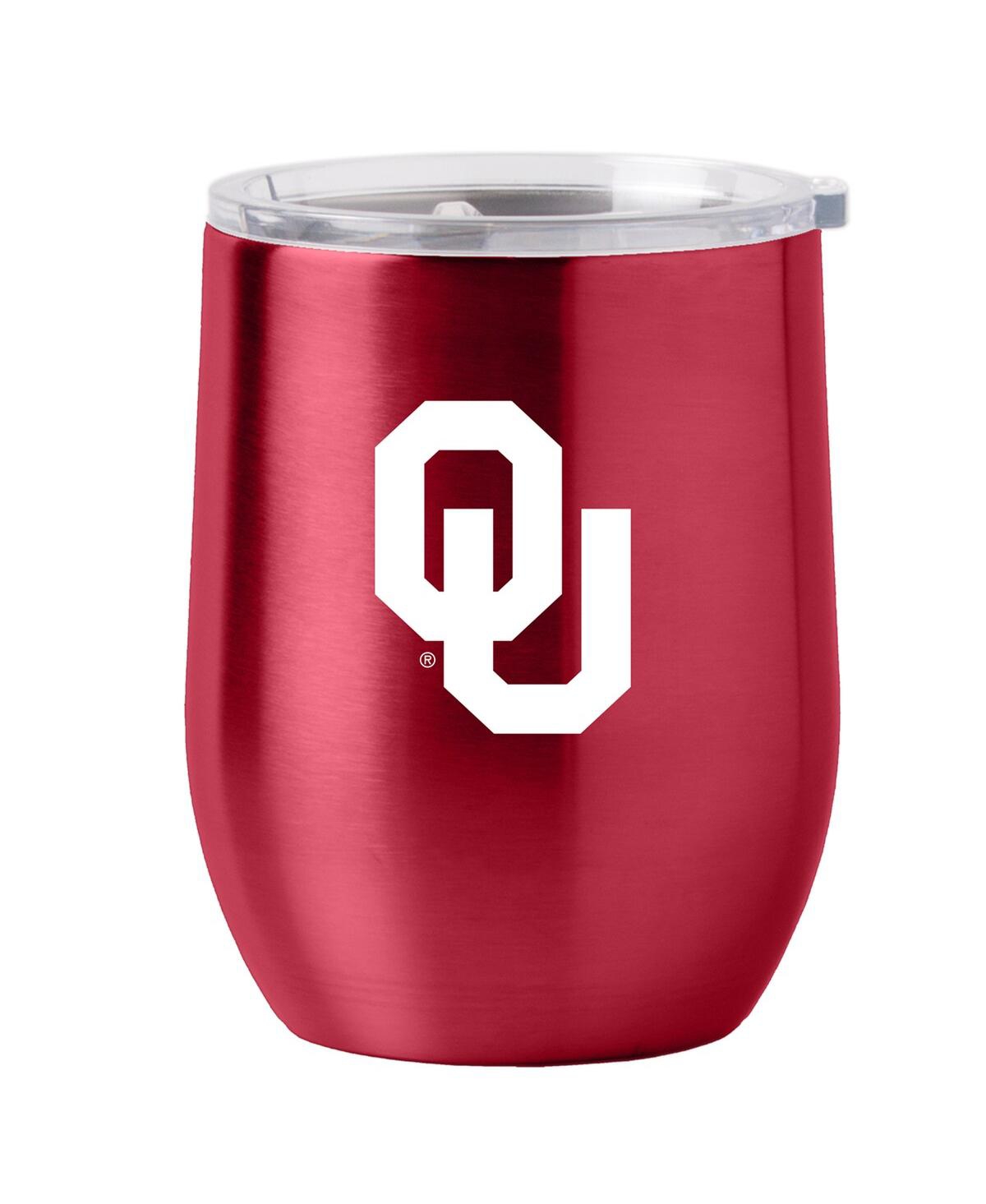 Logo Brands Oklahoma Sooners 16 oz Game Day Stainless Curved Tumbler In Red