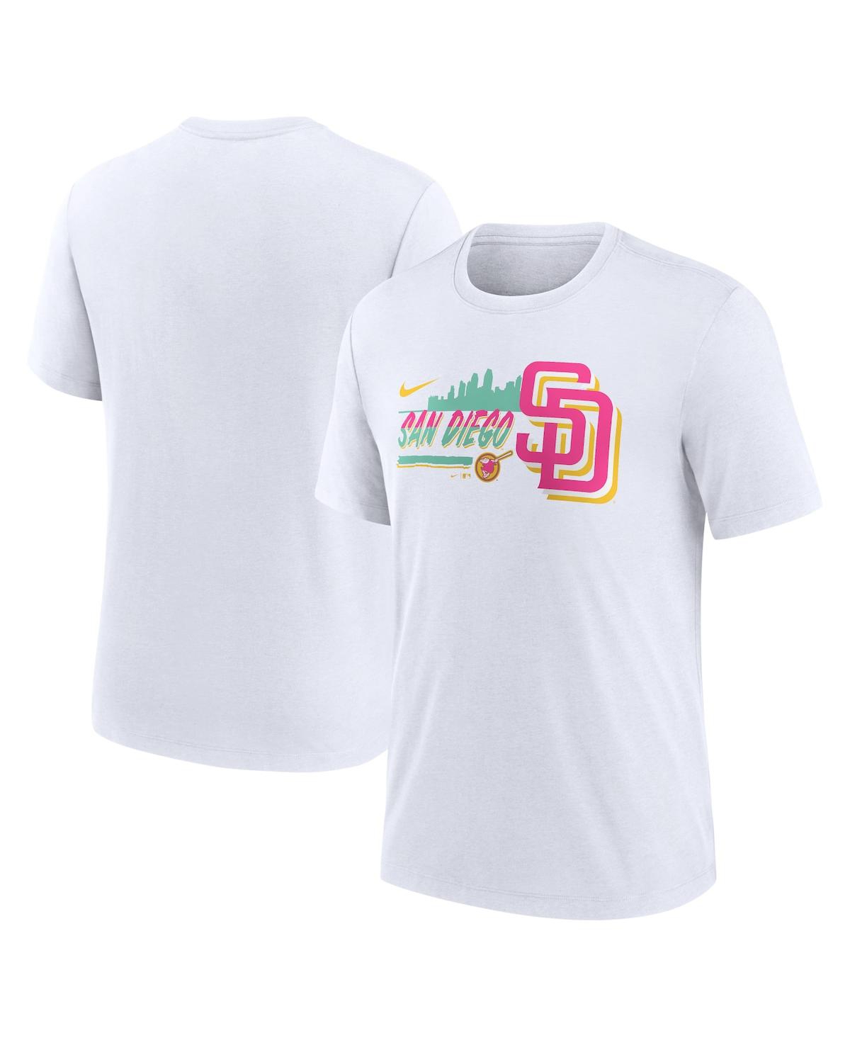 Nike Men's  San Diego Padres City Connect Tri-blend T-shirt In White