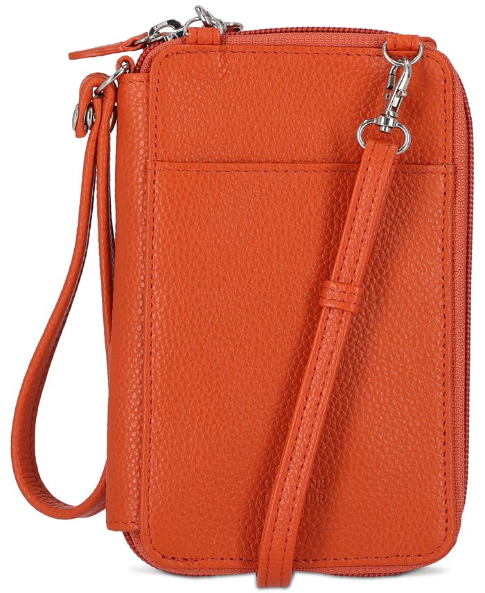 Giani Bernini Softy Leather Tech Crossbody Wallet, Created for Macy's