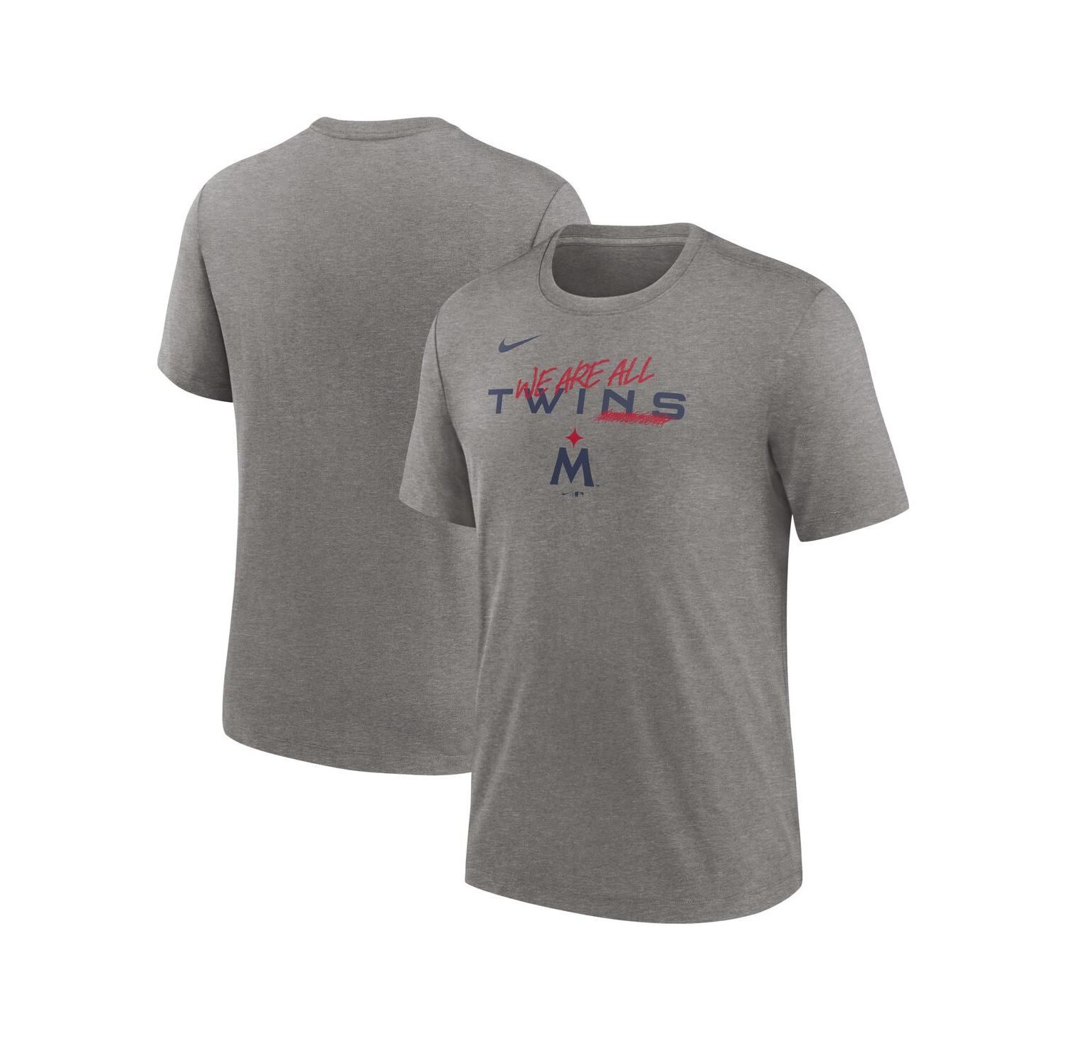 Men's Heather Gray Minnesota Twins We Are All Tri-Blend T-shirt