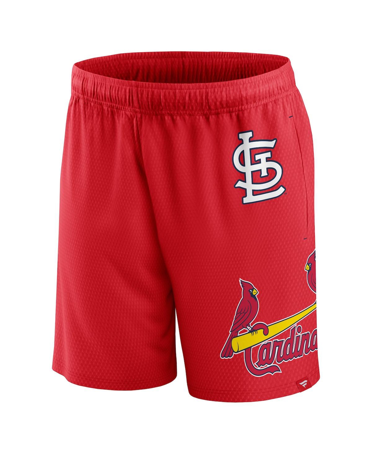 Shop Fanatics Men's  Red St. Louis Cardinals Clincher Mesh Shorts