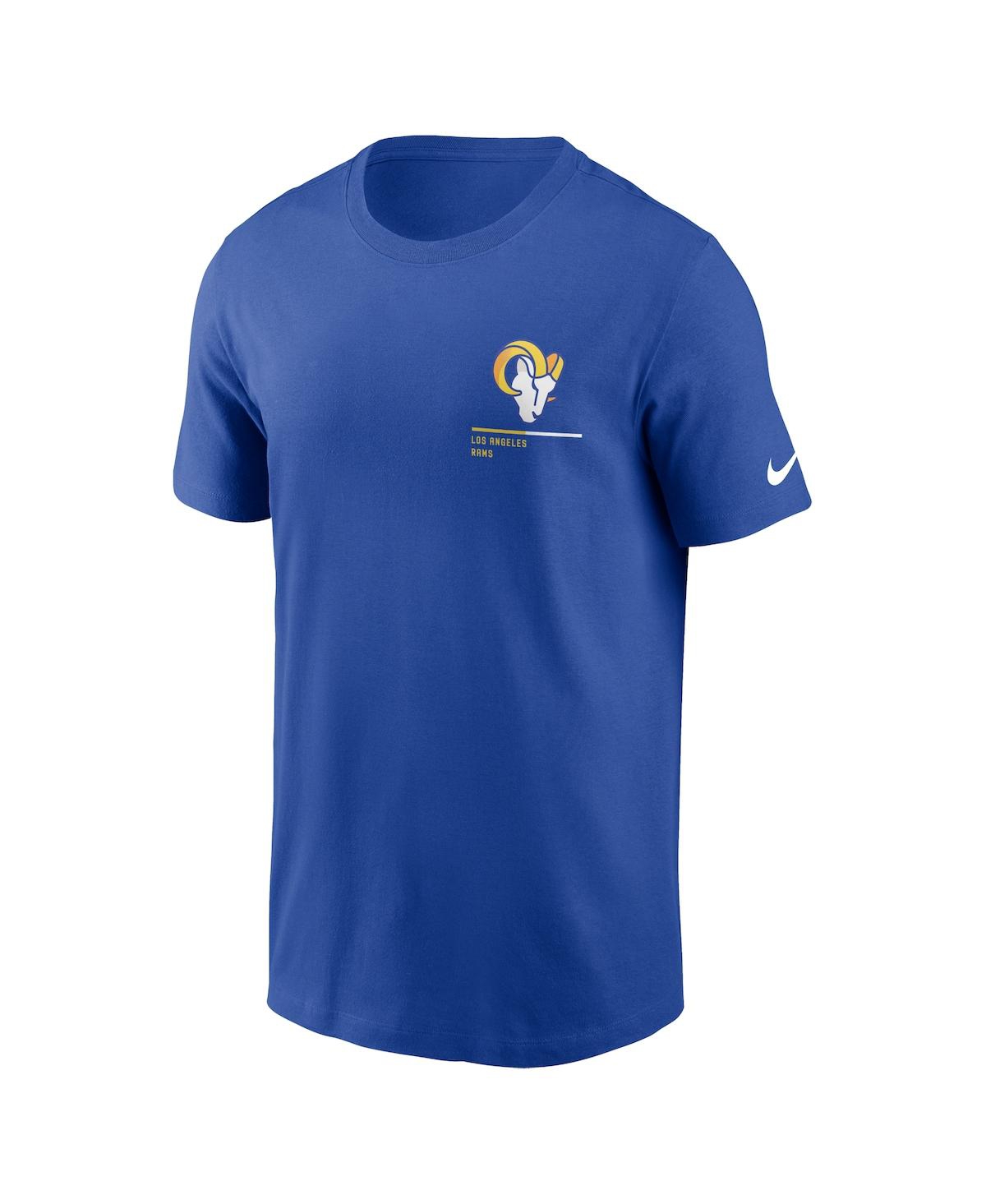 Shop Nike Men's  Royal Los Angeles Rams Team Incline T-shirt