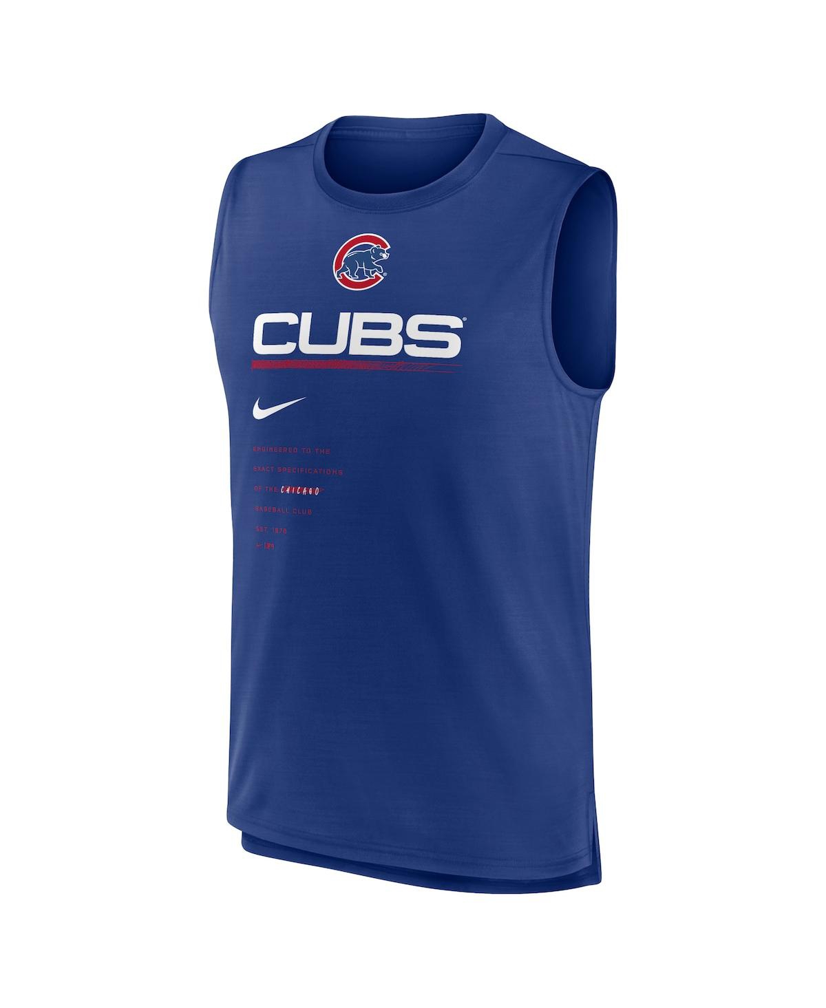 Shop Nike Men's  Royal Chicago Cubs Exceed Performance Tank Top