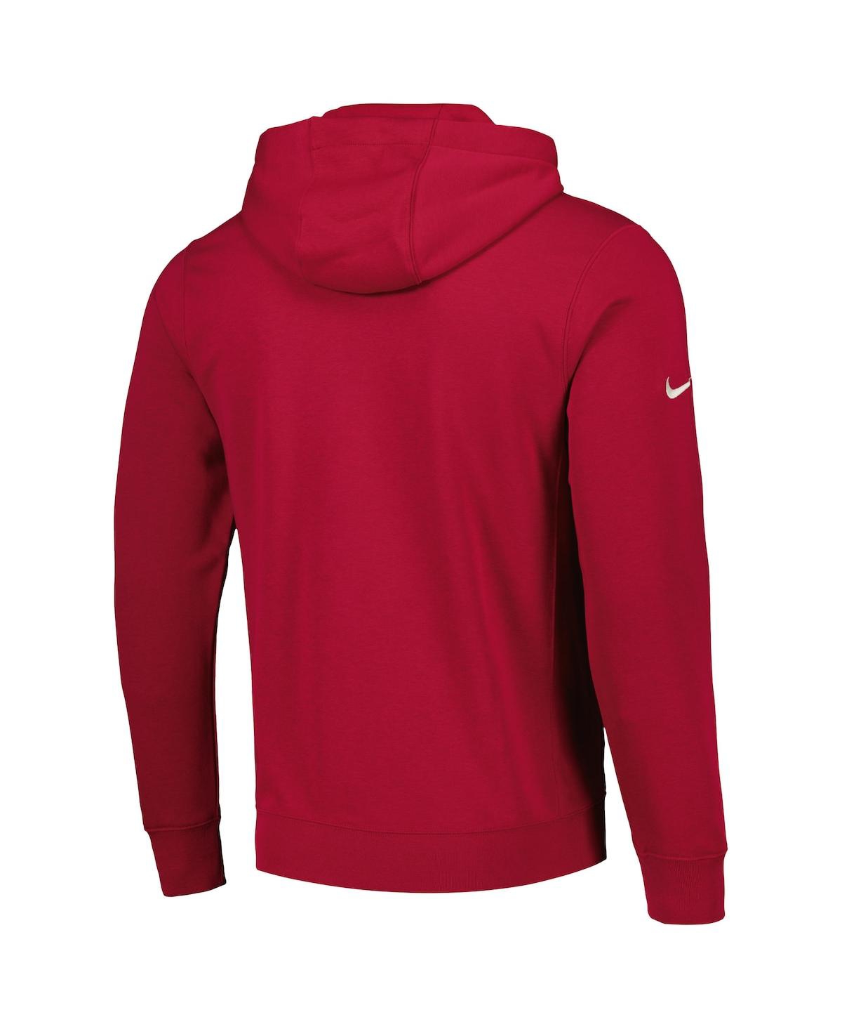 Shop Nike Men's  Red Barcelona Club Fleece Full-zip Hoodie