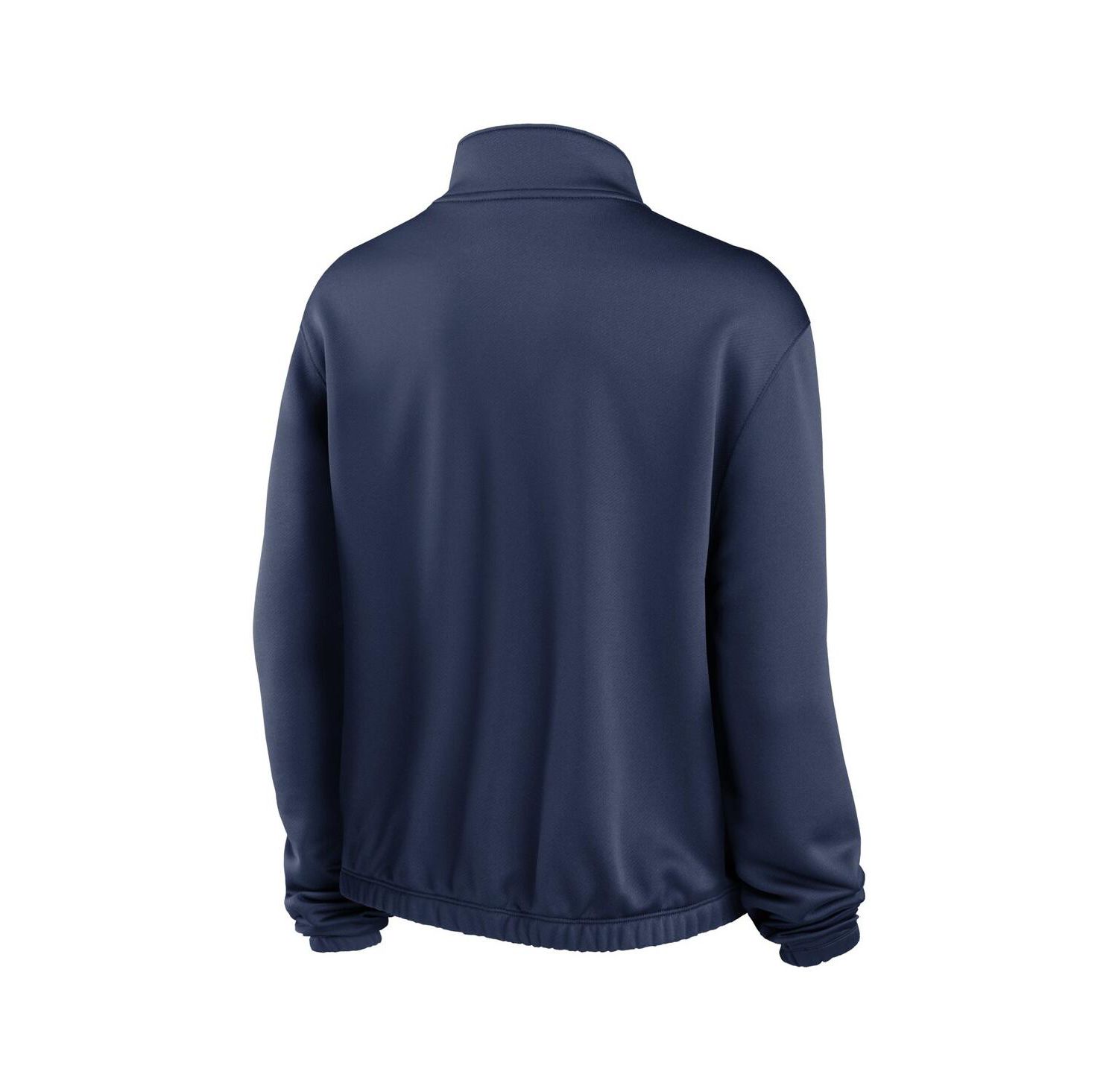 Women's Navy San Diego Padres Rewind Splice Half-Zip Sweatshirt