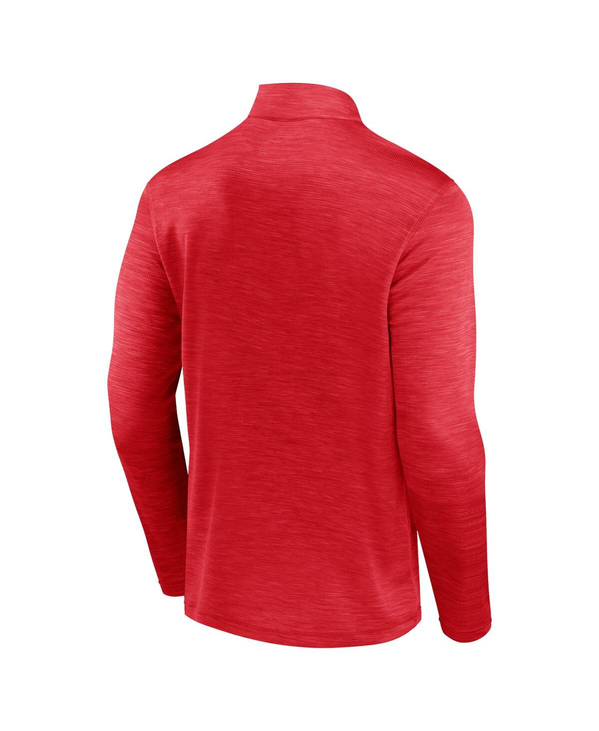 Fanatics Branded Red Wisconsin Badgers Classic Homefield Quarter-zip Top In Red