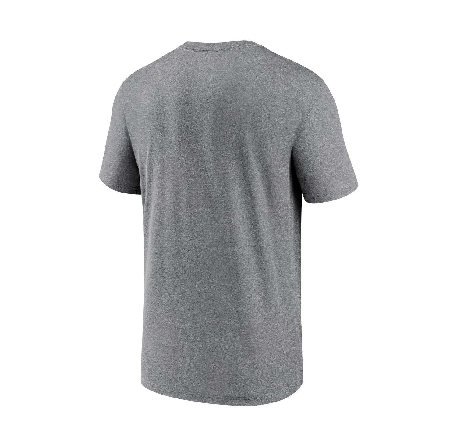 Men's Heather Charcoal Dallas Cowboys Legend Logo Performance T-shirt