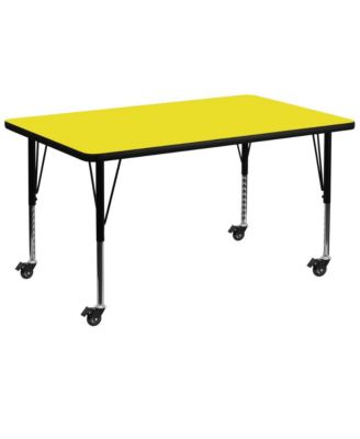 Mobile 36X72 Rectangle Hp Laminate Preschool Activity Table