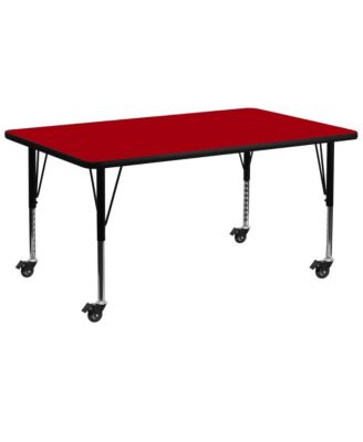 Mobile 30X72 Rectangle Laminate Preschool Activity Table