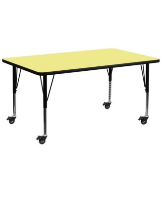 Mobile 30X72 Rectangle Laminate Preschool Activity Table