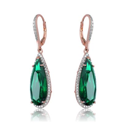 Women's Elegant Cubic Zirconia Teardrop Shaped Earrings