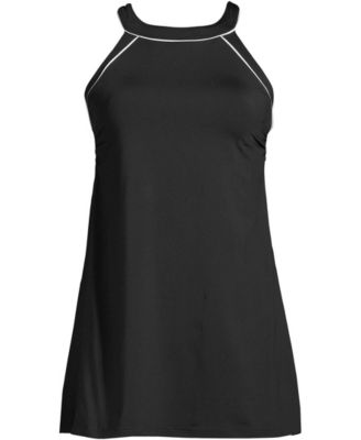 Women's High Neck Swim Dress One Piece Swimsuit Adjustable Straps