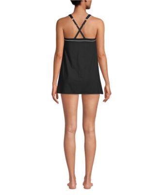 Women's High Neck Swim Dress One Piece Swimsuit Adjustable Straps