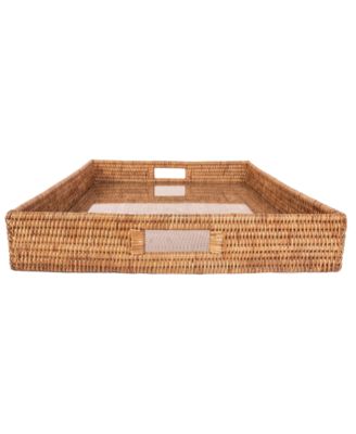 Artifacts Trading Company Square Serving Ottoman Trays with Glass Insert