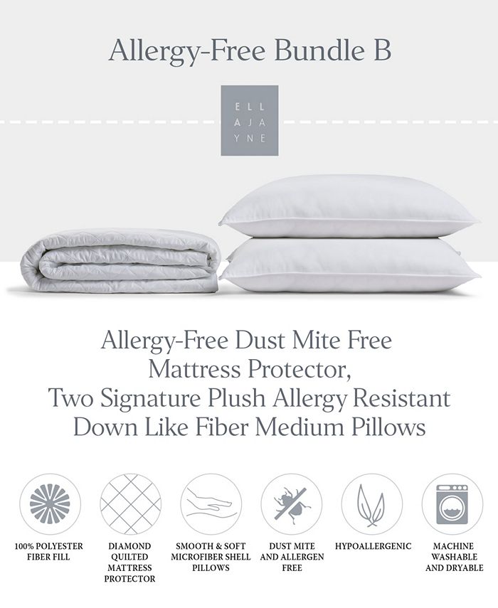 Ella Jayne Signature Plush Allergy Free Bedding Bundle which Includes 2