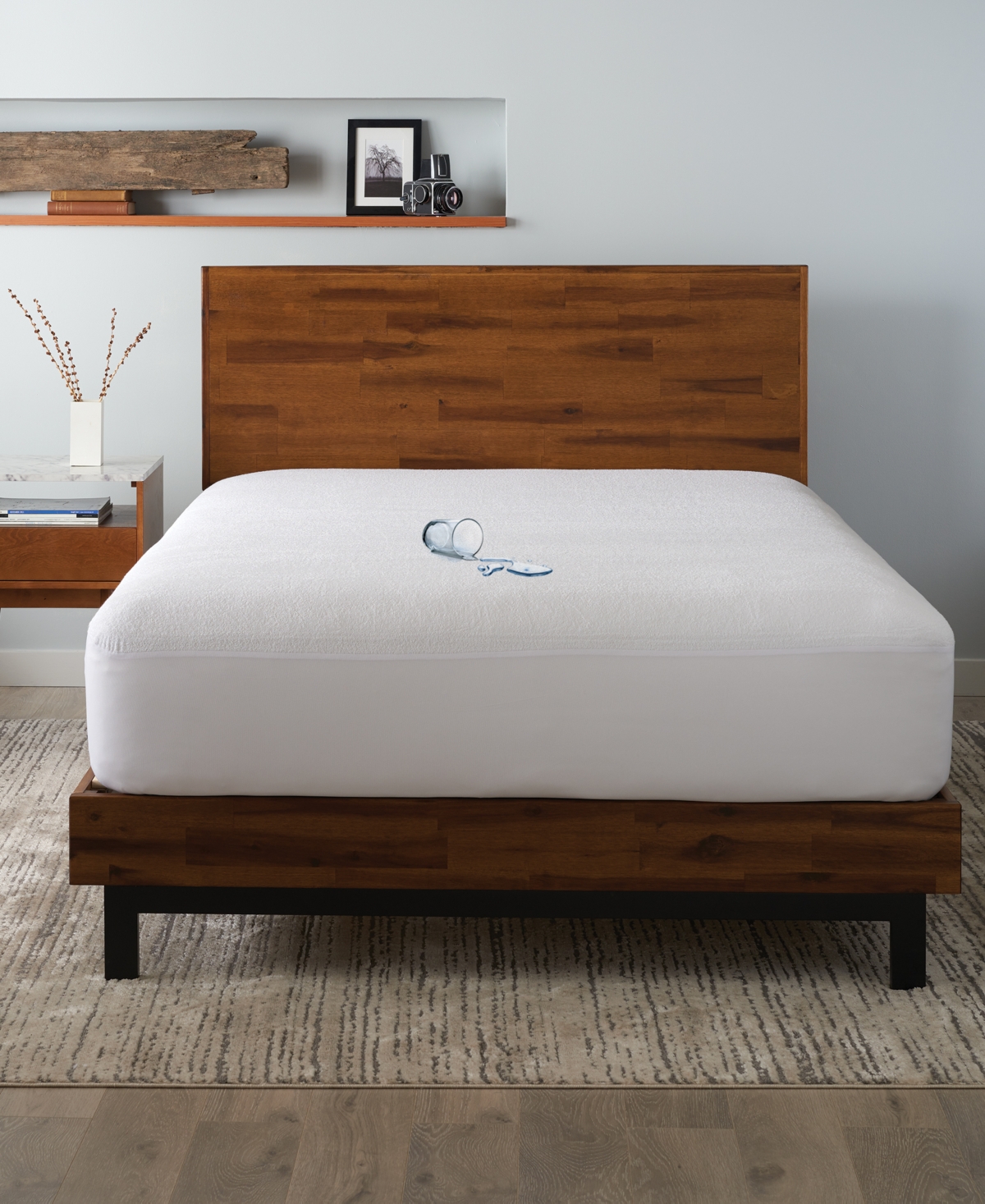 Ella Jayne Terry Cloth Water-resistant Mattress And Pillow Protector Bundle, Queen In White