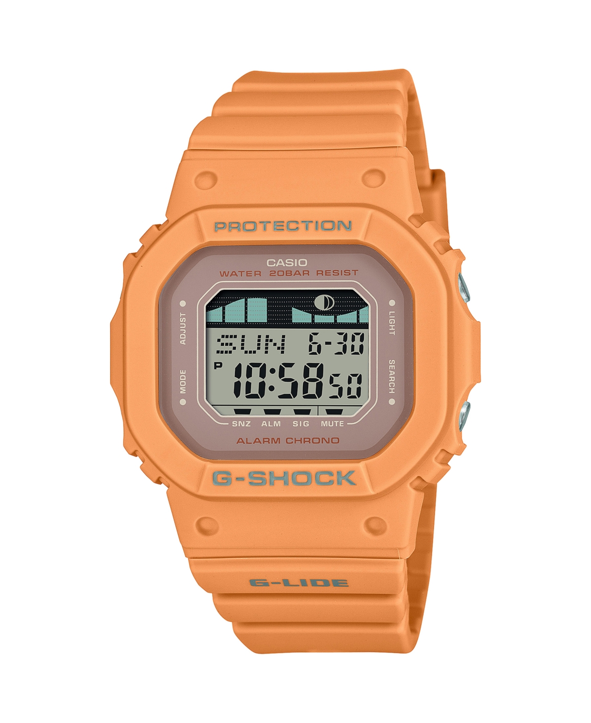 G-Shock Unisex Digital Orange Plastic Watch 40.5mm, GLXS5600-4