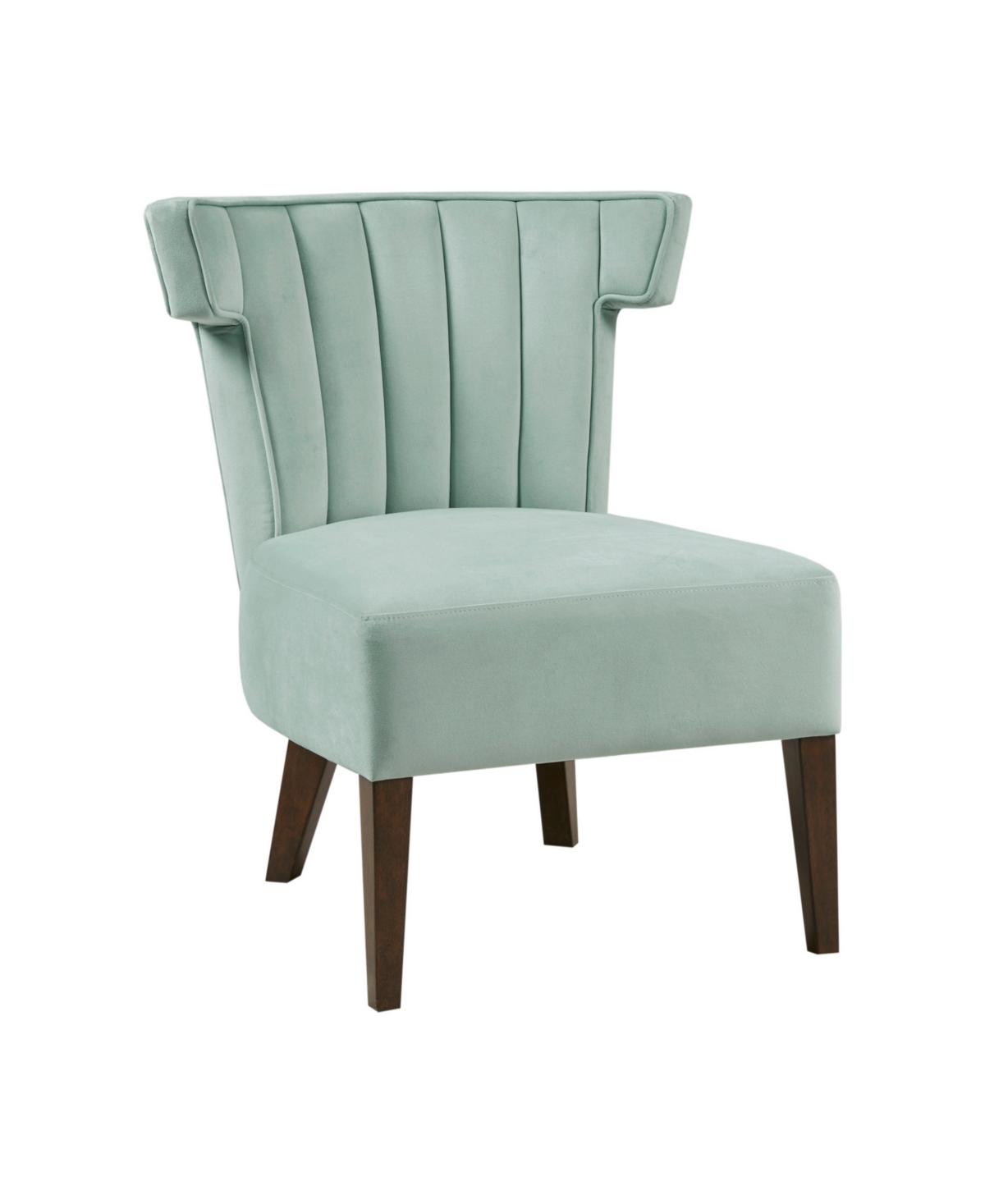 Shop Madison Park Grafton 27.5" Fabric Armless Accent Lounge Chair In Seafoam
