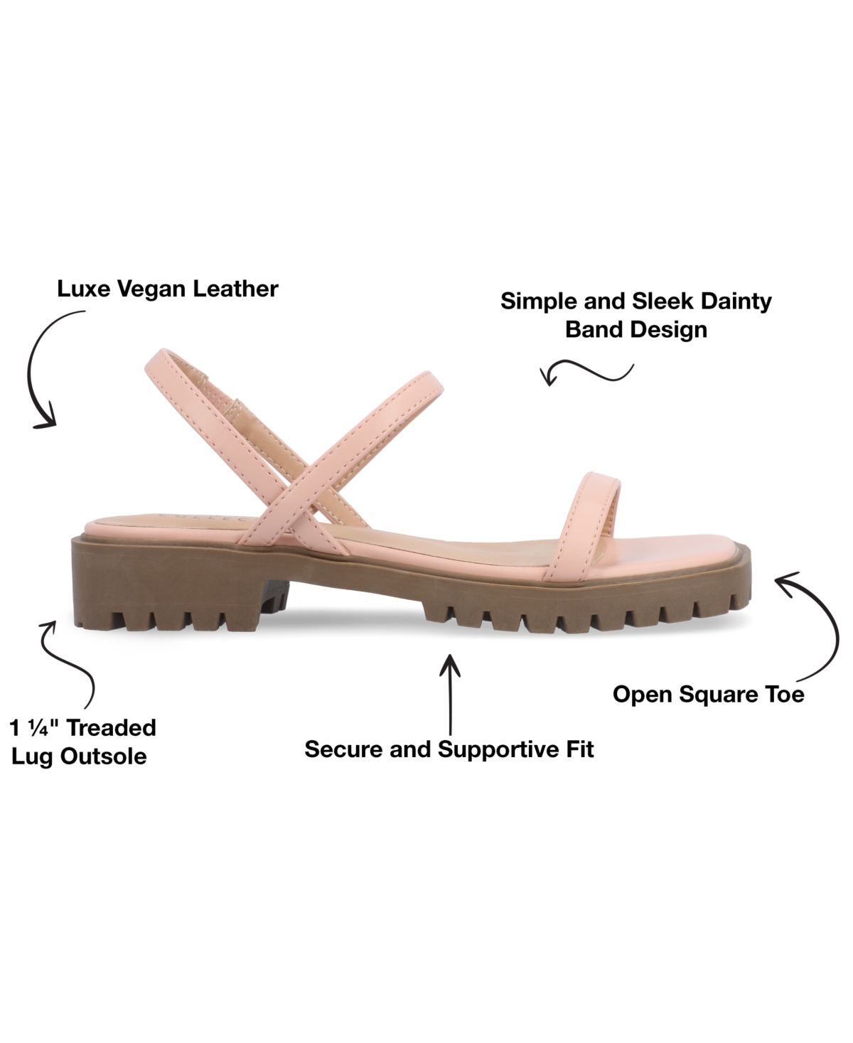 Journee Collection Women's Nylah Lug Platform Sandals