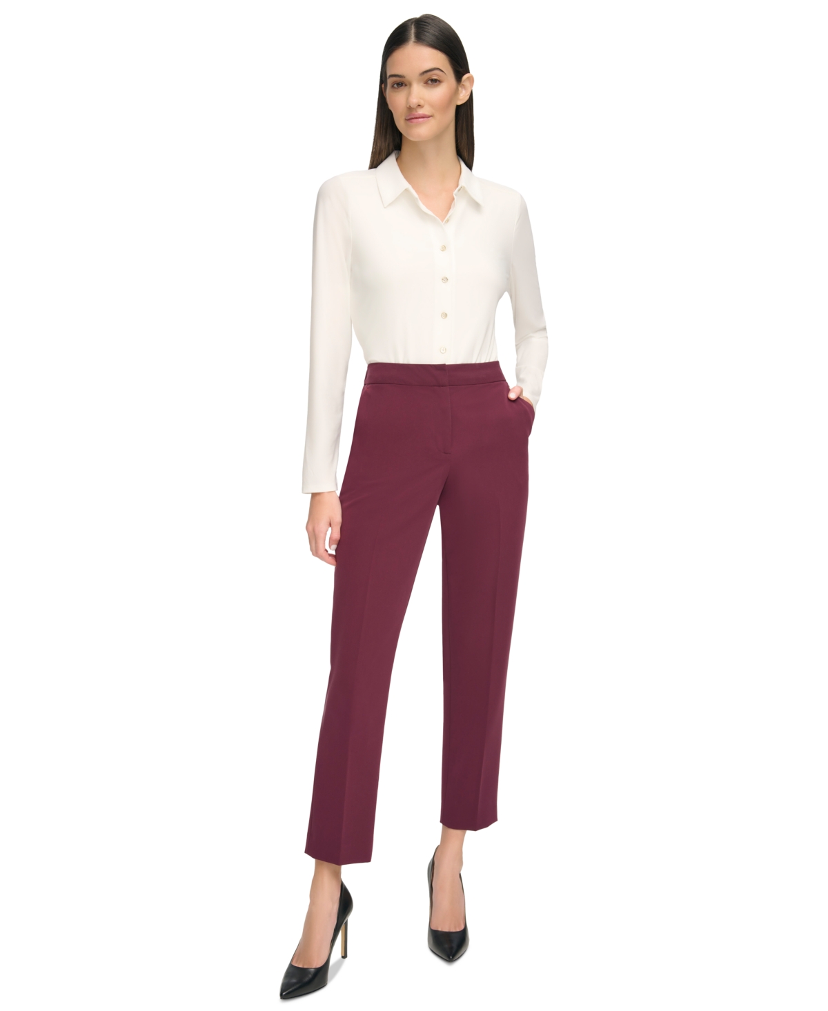 Tommy Hilfiger Women's Sloane Slim-Leg Ankle Pants