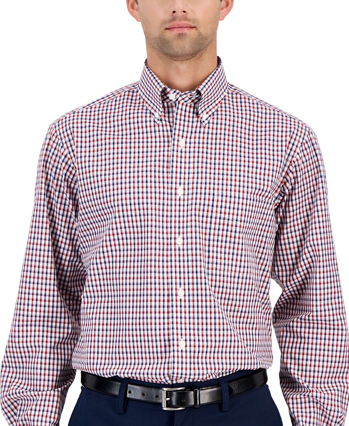 Club Room Men's RegularFit Moore Plaid Dress Shirt, Created for Macy's Macy's