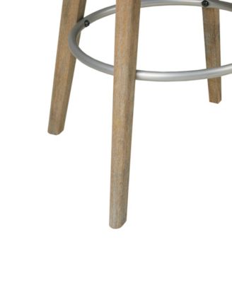 Pearce 25.75" Wood Legs Swivel Seat Counter Stool